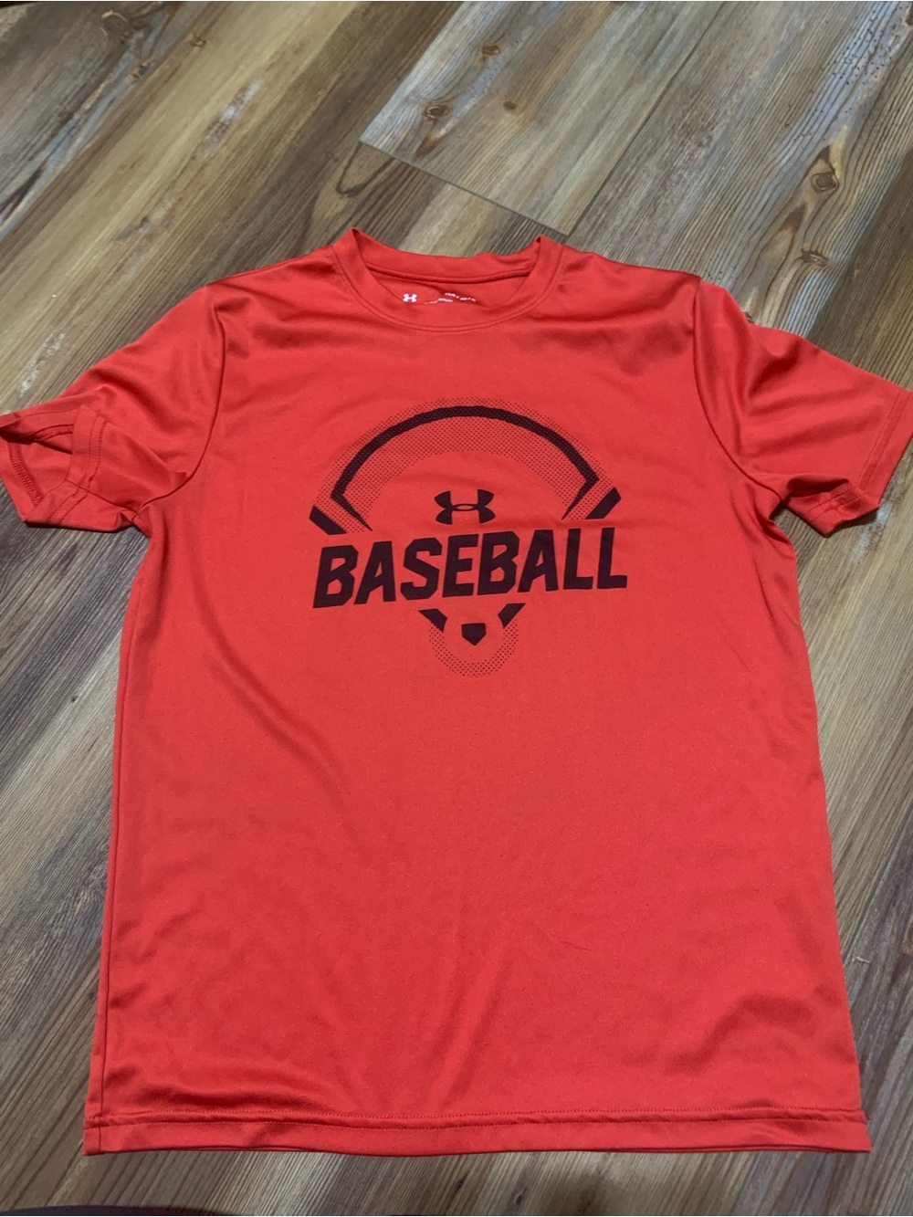 Under Armour Red Short Sleeve Baseball Graphic Tee